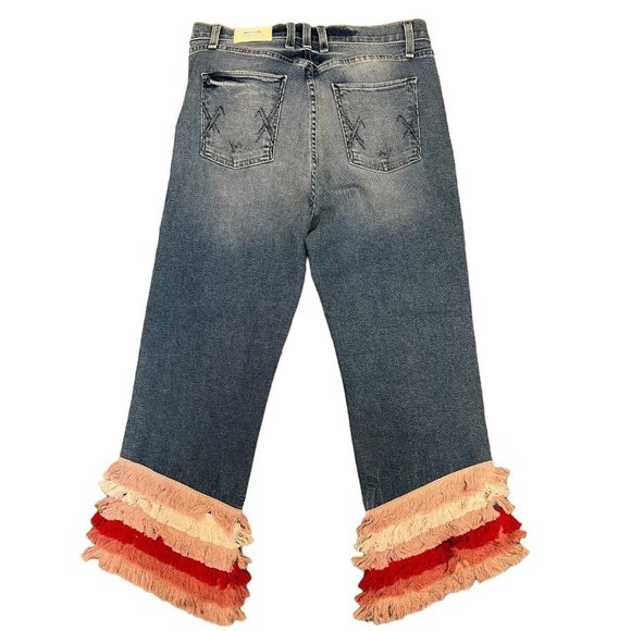 McGuire Women’s Jeans Cha Cha Fringe Cropped Tequila Sunrise Sz 3… - Picture 6 of 9